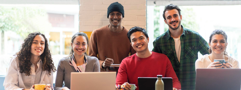 Multiracial People Working Together