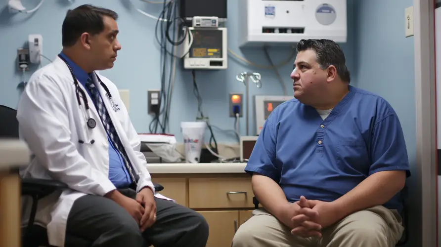 two-men-sit-hospital-room-one-which-has-word-medical-it.jpg