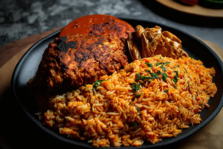 party-jollof-rice-with-chicken-and-snail-on-black-plate.jpg