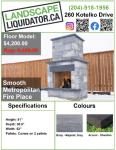 Smooth Metropolitan Outdoor Fireplace – Premium Floor Model - Furniture listing in Winnipeg