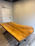Custom Live edge table with black steel legs 6.5 ft length X 3.5 ft wi - Furniture listing in Toronto