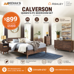 Calverson Queen 5-Pc Bedroom Set by Ashley - Furniture listing in Toronto