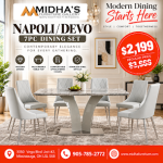 Modern Dining Elegance with the Napoli/Devo 7PC Dining Set - Furniture listing in Toronto