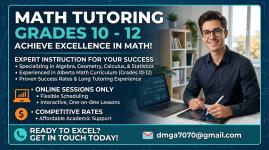 Math Tutor (Alberta Curriculum) - Math Tutoring listing in Calgary